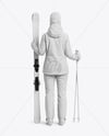 Woman Wearing Full Ski Kit Mockup