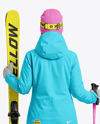 Woman Wearing Full Ski Kit Mockup