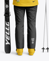 Woman Wearing Full Ski Kit Mockup