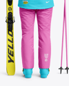 Woman Wearing Full Ski Kit Mockup