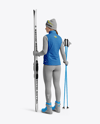Woman Wearing Full Ski Kit Mockup
