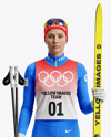 Woman Wearing Full Ski Kit Mockup