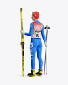 Woman Wearing Full Ski Kit Mockup