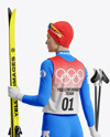 Woman Wearing Full Ski Kit Mockup