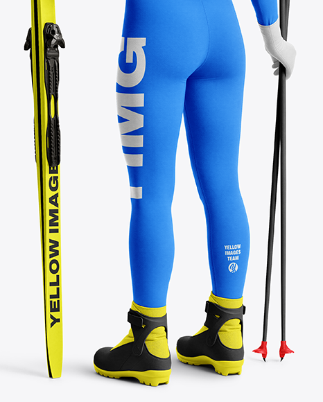 Woman Wearing Full Ski Kit Mockup