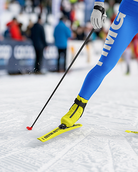 Woman Wearing Full Ski Kit Mockup