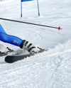 Woman Wearing Full Slalom Ski Kit Mockup