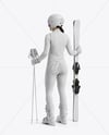 Woman Wearing Full Slalom Ski Kit Mockup
