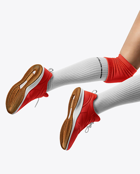 Woman Wearing Full Volleyball Kit with Ball Mockup