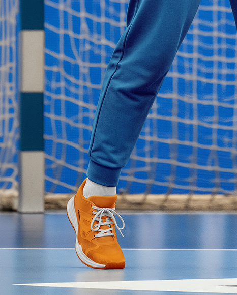 Woman Wearing Handball Goalkeeper Kit Mockup