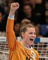 Woman Wearing Handball Goalkeeper Kit Mockup