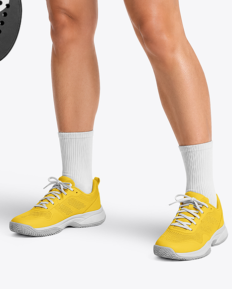 Woman Wearing Padel Tennis Uniform Mockup