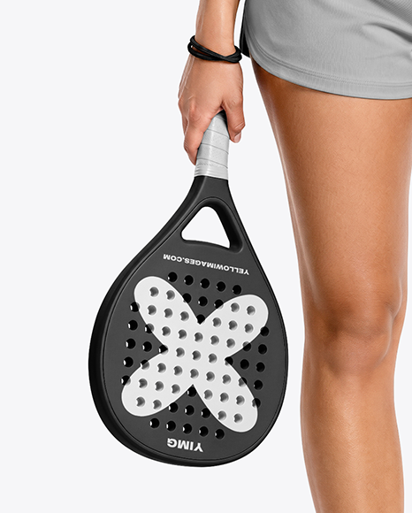 Woman Wearing Padel Tennis Uniform Mockup
