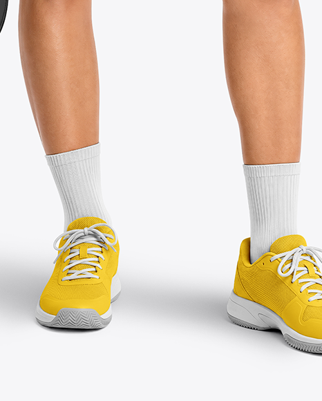 Woman Wearing Padel Tennis Uniform Mockup