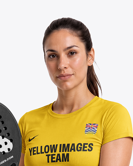 Woman Wearing Padel Tennis Uniform Mockup