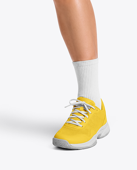 Woman Wearing Padel Tennis Uniform Mockup