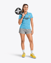 Woman Wearing Padel Tennis Uniform Mockup