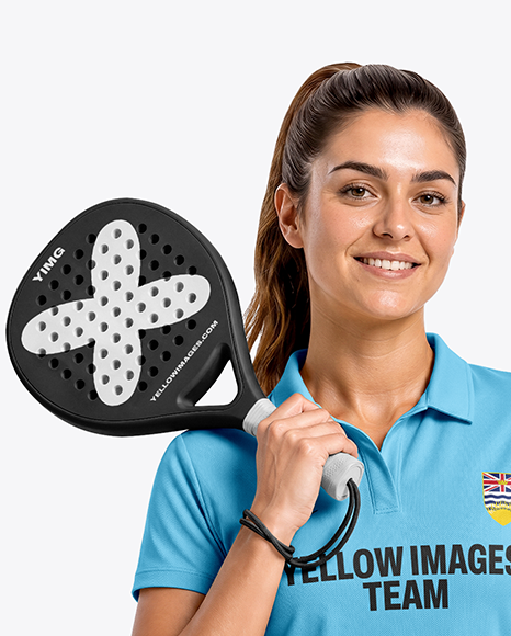 Woman Wearing Padel Tennis Uniform Mockup