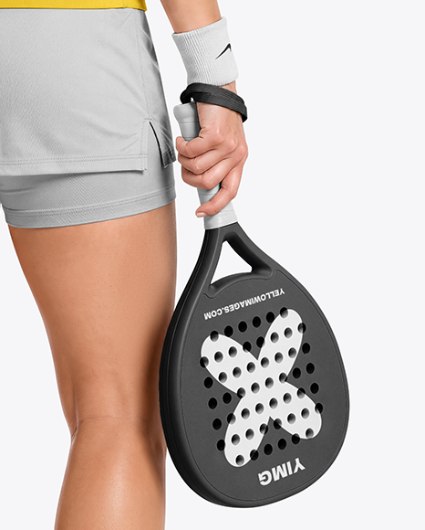 Woman Wearing Padel Tennis Uniform Mockup