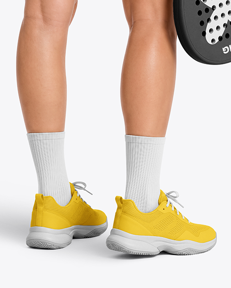 Woman Wearing Padel Tennis Uniform Mockup