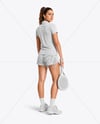 Woman Wearing Padel Tennis Uniform Mockup