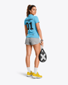 Woman Wearing Padel Tennis Uniform Mockup