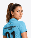Woman Wearing Padel Tennis Uniform Mockup