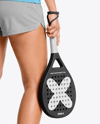 Woman Wearing Padel Tennis Uniform Mockup