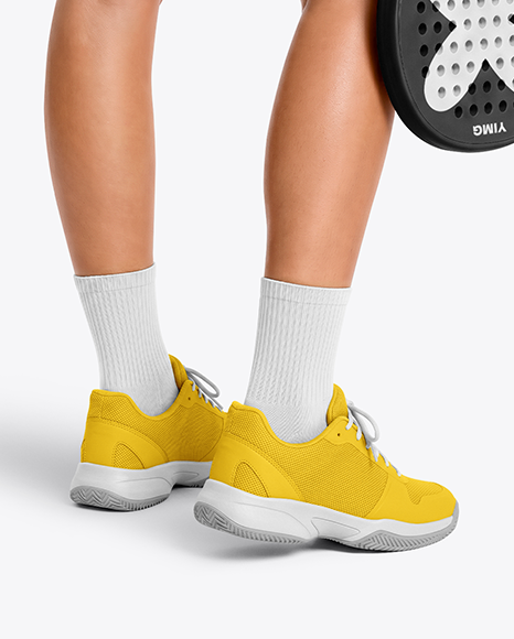 Woman Wearing Padel Tennis Uniform Mockup