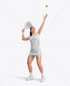 Woman Wearing Padel Tennis Uniform Mockup