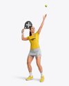 Woman Wearing Padel Tennis Uniform Mockup
