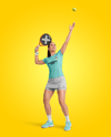 Woman Wearing Padel Tennis Uniform Mockup