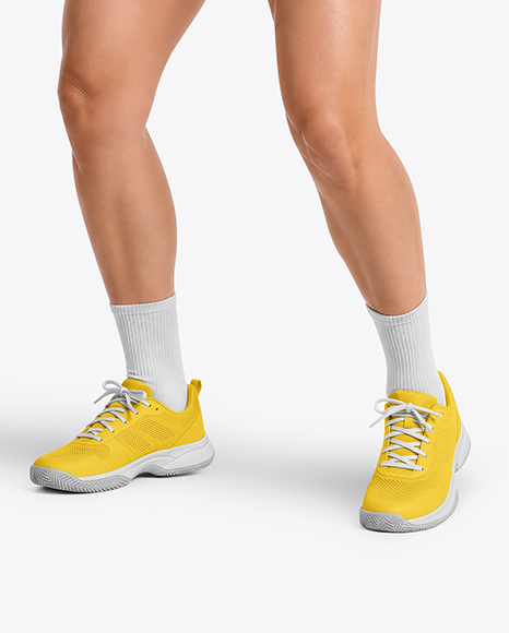 Woman Wearing Padel Tennis Uniform Mockup