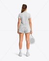 Woman Wearing Padel Tennis Uniform Mockup