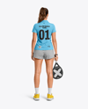 Woman Wearing Padel Tennis Uniform Mockup