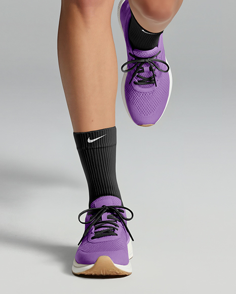 Woman Wearing Running Kit Mockup