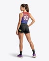 Woman Wearing Running Kit Mockup