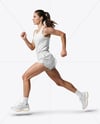 Woman Wearing Running Kit Mockup