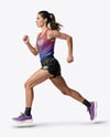 Woman Wearing Running Kit Mockup