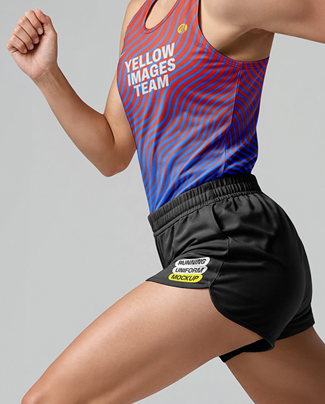 Woman Wearing Running Kit Mockup