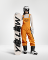 Woman Wearing Snowboard Kit Mockup