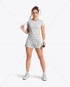 Woman Wearing Squash Uniform Mockup