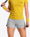 Woman Wearing Squash Uniform Mockup