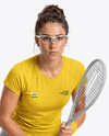 Woman Wearing Squash Uniform Mockup