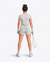 Woman Wearing Squash Uniform Mockup