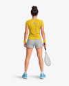 Woman Wearing Squash Uniform Mockup