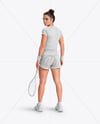 Woman Wearing Squash Uniform Mockup
