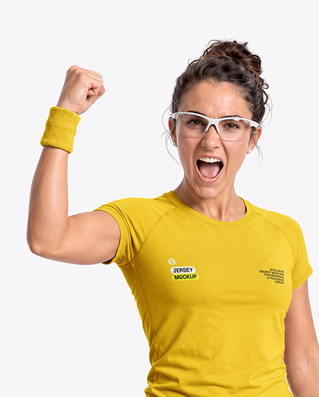 Woman Wearing Squash Uniform Mockup