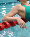 Woman Wearing Swimming Legsuit in Pool Mockup