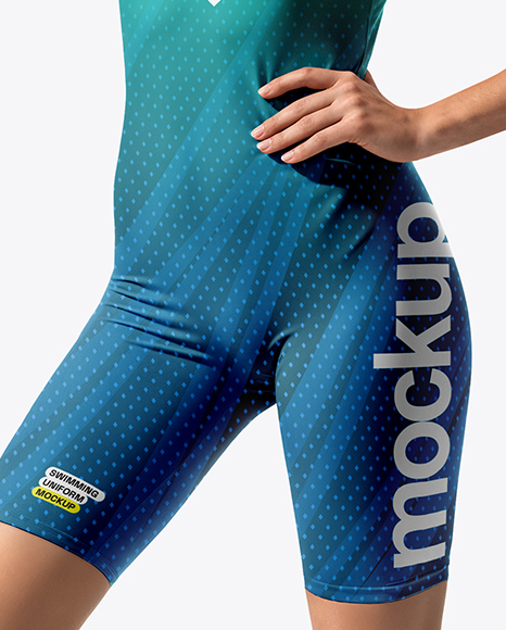 Woman Wearing Swimming Legsuit Mockup